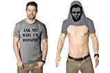 Ask Me Why I'm Honest T Shirt Funny Abe Lincoln Political Satire T shirts (Grey) S