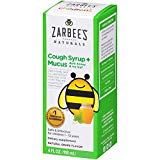 Zarbee's Naturals Children's Cough Syrup   Mucus with Dark Honey, Natural Grape Flavored Formula That  Soothes Throats, 4 Ounce Bottle Safe, effective, drug free