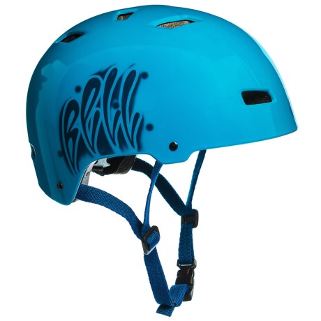 CLOSEOUTS . Keep little heads protected with Belland#39;s Injector bike helmet, with a PC/ABS hard shell and a protective foam liner. True Fit sizing delivers a comfy, secure fit and a side buckle offers comfort with easy adjustability. Available Colors: GRAFFITI FORCE BLUE.
