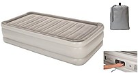 Embark 490911302032 Twin Raised Airbed is constructed with a comfortable flocked sleeping surface
