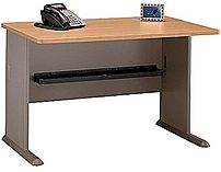 The Bush Furniture WC64348FA Office Advantage Desk accommodates hutches to utilize vertical space