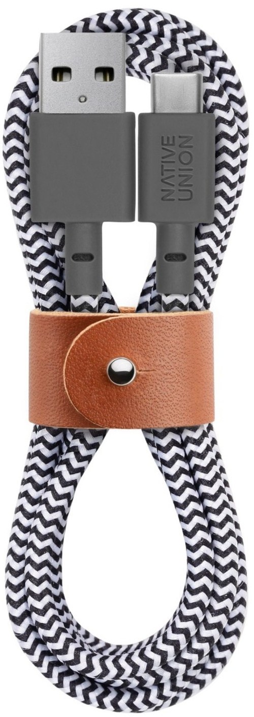 Charge your smartphone or tablet with this Native Union BELT-KV-AC-ZEB BELT twin-head cable