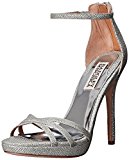Badgley Mischka Women's Signify Platform Sandal, Silver, 9.5 M US