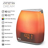 iHome Zenergy Bedside Sleep Therapy Machine Sleep Better, Easier & Longer, Zen Light & Sound Therapy Machine, Calming, Soothing Sounds, Soft Lighting, Bluetooth Audio, White Noise Machine