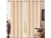 Faux Silk Window Panel Type: Curtains & Drapes Size Width: 54 Size Length: 84" Size/Dimensions: 84'' by 54'' Color: Beige Curtain Type: Grommet Top Features: Blackout Hardware Type: Single Rod
