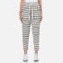 Women?s stripe print joggers from MINKPINK. Crafted from stretch fabric, the trousers comprise an elasticated waistband with a self-tie draw cord. Cut for a cropped length with a drop crotch, the joggers are complete with two angled side pockets and an all-over, horizontal strip print in a marl design.  70% Viscose, 30% Polyester Model is 175cm/5'9  and wears a size S.