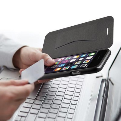 Diary-Folio Case With A Card Holder - Black