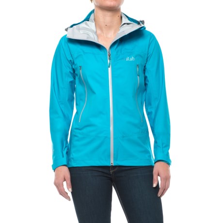 CLOSEOUTS . Raband#39;s Myriad Pro jacket may be light but it packs a punch against the elements with waterproof breathable Polartecand#174; NeoShelland#174; fabric, watertight zippers and fully seam-sealed construction. Designed climbing, hiking and playing in the rugged outdoors. Available Colors: AQUA. Sizes: S, M, L, XL, XS.
