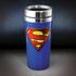 DC Comics Superman Travel Mug is the ideal gift for any superhero fan that needs to stay alert and hydrated whilst saving the world from impending disaster! The ceramic travel mug is branded with Superman?s iconic 3-D effect ?S? logo and has a co-ordinating silicone lid. Double walled for extra insulation and dishwasher safe. An officially licensed Superman product.  Features:    DC Comics Superman Travel Mug  Ideal gift  Ceramic mug with double wall insulation  Branded with 3-D effect ?S? logo  Silicone lid  Dishwasher safe  An officially licensed Superman product