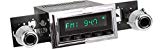 RetroSound HB-126-55-75 Hermosa Direct-Fit Radio for Classic Vehicles (Black Face and Buttons, Chrome Bezel)