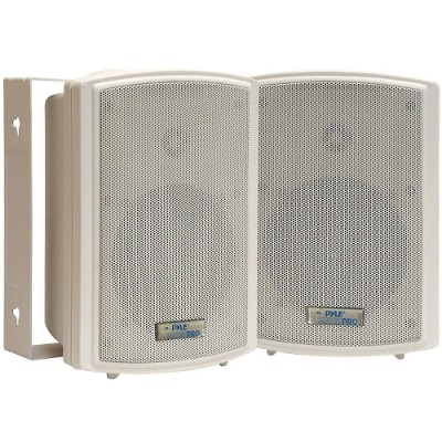 These white Pyle indoor/outdoor waterproof speakers are excellent for use on boats  decks  patios  or by the pool - anywhere outdoors