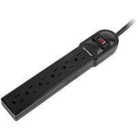 The CyberPower Essential Series CSB604 Surge Suppressor is ideal for Home Office protection with 900 joules, 6 outlets, and a 4 FT cord