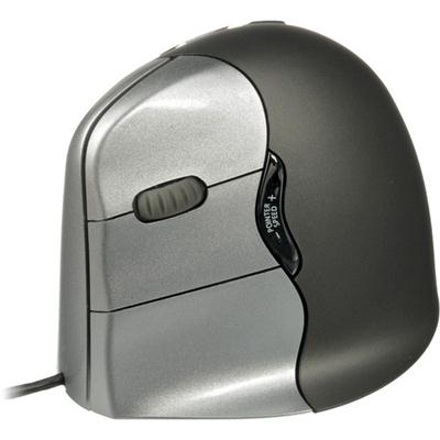 The patented shape supports your hand in an upright neutral posture that generally avoids forearm twisting.
