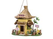 Tiki Hut Bar Thatched-Roof Bird House