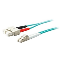 ADD ST LC 15M5OM4 is a 15m Laser Optimized Multi Mode fiber  LOMM  Duplex ST LC OM4 Aqua Patch Cable