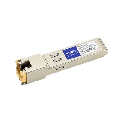 This Enterasys MGBIC-02 compatible SFP transceiver provides 1000Base-TX throughput up to 100m over a copper connection using a RJ-45 connector