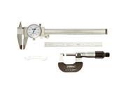 fowler 52095007 toolmakers universal measuring set, 6 dial caliper, 6 flexible rule, micrometer by fowler
