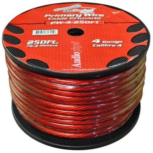 POWER WIRE AUDIOPIPE 4GA 250' RED