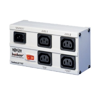 Tripp Lite International Isobar Surge Protector 230V C13 4 Outlet 2M Cord - Surge protector - AC 220/240 V - output connectors: 4 - Europe - white