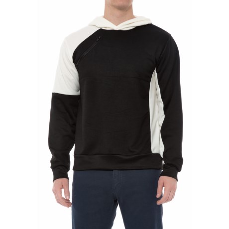 Overstock . This Slate andamp; Stone Color-Block hoodie is warm yet breathable with an eye-catching asymmetrical design and a unique angled-zip pocket at the chest -- a comfortable, casual and stylish upgrade from an ordinary sweatshirt. Available Colors: BLACK/WHITE, FATIGUE/NAVY. Sizes: S, M, L, XL, 2XL.