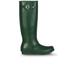 Highly coveted and gracing the feet of Royals' and farmers' alike, Hunter present the unisex original tall wellies in green. Expertly crafted from vulcanised rubber for extra strength, the knee length boots offer a comfortable, orthopaedic fit, hardwearing, quick-dry knitted nylon lining and cushioned sponge insole. Practical and stylish, the boots are reinforced with traditional calendered sole and buckle detail to the top of the shaft. Moulded lines, matte finish and Hunter logo to the front finish the design with signature qualities. - K.N.    Hunter Unisex Original Tall Wellies  Upper and Sole: Rubber. Lining: Textile  Unisex  Knee length  Orthopaedic fit  Moulded lines  Matte finish  Quick-dry knitted nylon lining  Cushioned sponge insole  Calendered sole  Buckle detail to the top of the shaft and signature Hunter logo to the front