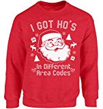 Vizor I Got Ho's in Different Area Codes Ugly Christmas Sweatshirt Xmas Sweater Red S