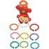 Link & play with the cheeky and colourful monkey! This cute companion can attach to baby?s cot, pushchair or car seat and travel with baby anywhere with the eight included colourful linking rings. The linking rings can attach to the monkeys hands or his colourful tail. A light-up press button flashes to attract baby and plays 3 fun sing-along songs and 10 melodies as well as fun phrases about the monkey and introduces monkey concepts and sounds. Sound effects will play when the included motion sensor is activated. English speaking voice promotes recognition and accelerates learning.    8 linking rings attach monkey to cot, car seat or pushchair enabling you to take him anywhere with you!  Features a  light-up button playing phrases and fun monkey sounds effects.  Includes 3 sing-along songs and 10 melodies.