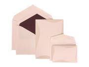 White Card with Mulberry Lined Envelope Wedding Invitation Mulberry Curved Border Set Combo - 1 Large Set (50 cards) & 1 Small Set (100 cards)