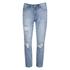 ?Lima? boyfriend jeans from ONLY. Cut for a boyfriend fit, the jeans are crafted with a button fasten above a zip fly, a classic five pocket construction and a V-shaped yoke to add shape. The jeans feature distressed detail to the knee, thigh and rear pocket. Complete with a branded tab stitched to the rear, a decorative metal ring attached to the front belt loop and hardware to the pocket.