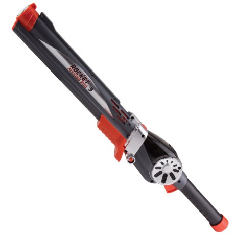 CLOSEOUTS . No casting needed--just pull back the stock, aim and shoot! Goliathand#39;s Rocket kids fishing rod helps you catch fish in a unique shooting style. The included safety bobber with enclosed hook is adjustable for any fishing depth and opens when it hits the water. Fish on! Available Colors: SEE PHOTO.