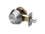 Deadbolt, Med.Duty, Satin Chrome Type: Nightwatch Single Cylinder