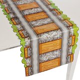 Railroad Train Tracks Paper Party Tablecover Table Runner