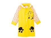 SODIAL Student Raincoat Children Cartoon rainproof Rain Coat Waterproof Poncho Rainwear(Yellow tiger) L:110-120cm(appropriate height)