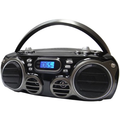 This Bluetooth portable CD radio boom box is small but capable
