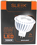The SleekLighting 684031475060 MR16 LED Spotlight Light Bulb is designed to be installed in recessed lighting and is able to used with a dimmer switch