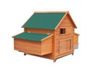 vidaXL Outdoor Chicken Cage Hen House with 2 Egg Cages Wood