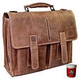 BARON of MALTZAHN Laptop bag Briefcase GUTENBERG of brown leather   leather care
