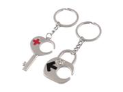 Unique Bargains Pair Alloy Handbag Key Dangling Couples Lovers Keyrings Keychain Ornament Type: Toys - Collectibles