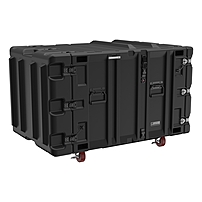 Pelican Classic V Shipping Case   External Dimensions  45.8" Length x 27" Width x 24.3" Depth   170 lb   Stackable   Stainless Steel, Aluminum, Rotomolded Polyethylene   Black