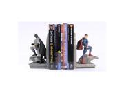 Superman and Batman Bookends Statues Size: 8 3/4-inches tall Type: Statues Theme: DC Comics Manufacturer Recommended Age: 14 Character: Superman Age: Child Gender: Male