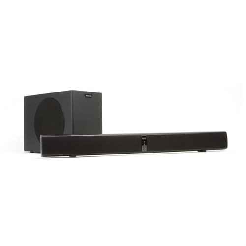 The Klipsch Icon SB 1 soundbar with wireless subwoofer is the first of its kind to feature our founders revolutionary horn-loaded technology. What results is a system that opens up an unmatched range of sound, letting you experience every detail of your favorite movies, TV shows and video games. While other soundbars only use a single driver to deliver sound, Klipsch gives each channel its own horn-loaded tweeter and dual midbass drivers to minimize distortion and disperse sound evenly. The