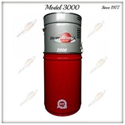 The Dream Vacuum Model 3000 was designed for homes up to 10,000 sq Ft. The Model 3000 comes equipped with 653 Air Watt's of Power to attack any carpeted or hard wood surface with ease. This model is SoundProof, has Double HEPA Filtration. Although its very affordable, its still very powerful and dependable. A Dream Vacuum System features high powered air watt motors.