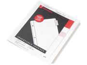 Wilson Jones 55206 Oversized Reinforced Insertable Index, Clear 5-Tab, 9-1/4 x 11, White