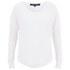 Women?s ?Winter Mozart? white jumper from French Connection. Crafted with a chunky knitted pattern, the regular fit cotton jumper is constructed with drop shoulders, centre seam detail and a wide ribbed crew neckline. Complete with ribbed cuffs and hem. ? A.D.  Cotton