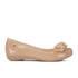 Glossy ballet pumps from Melissa. The ?Ultragirl Wonderful Flower? flats are crafted from patented Melflex plastic in a smooth lustre finish, with a discreet gold tone 'M' logo at the heel counter. Constructed with a padded footbed for comfort and a concealed wedge heel. Finished with a triple flower design upon the rounded peep toe. ? R.R.  Melflex Plastic  Made in Brazil  New varnish finishing technology means shoes are easy to clean with just a cloth and warm water, for more stubborn marks the use of neutral soap is recommended.