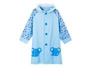 SODIAL Student Raincoat Children Cartoon rainproof Rain Coat Waterproof Poncho Rainwear(Blue elephant) L:110-120cm(appropriate height)