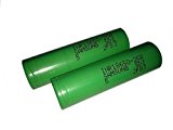 Samsung INR18650-25R  Lithium Ion Li-Ion Rechargeable Flat Top 2500mAh,3.6V Batteries Pack of 2 (Green assorted)