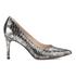 Women's heeled court shoes from Clarks. Showcasing metallic, snake print leather uppers, the 'Dinah Keer' shoes showcase a classic silhouette and feature a pointed toe with three inch heel. The courts are fitted with Cushion Plus? technology and padding to the heel backing for enhanced comfort.  Upper: Leather. Lining: Synthetic. Sole: Resin Rubber.  Heel Height: 3  (approx.).