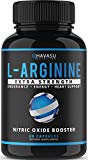 Extra Strength L Arginine - 1200mg Nitric Oxide Supplement for Muscle Growth, Vascularity & Energy - Powerful No Booster with L-Citrulline & Essential Amino Acids to Train Longer & Harder 60 Capsules