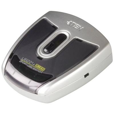 ATEN US221A 2-Port USB 2.0 Peripheral Switch Type: USB PC Connectors: 2 x USB Type B Console Connectors: 2 LED Indicators: Devices: 1 (Orange)  Selected: 2 (Green) Temperature: 0&Acirc;&ordm;C to 40&Acirc;&ordm;C(32&Acirc;&ordm;F to 104&Acirc;&ordm;F) Humidity: 0% to 80%,Non-Condensing Dimensions: 0.96" x 2.59" x 2.83" Weight: 0.13 lb.